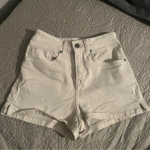 ROXY High Waisted White Jean Shorts